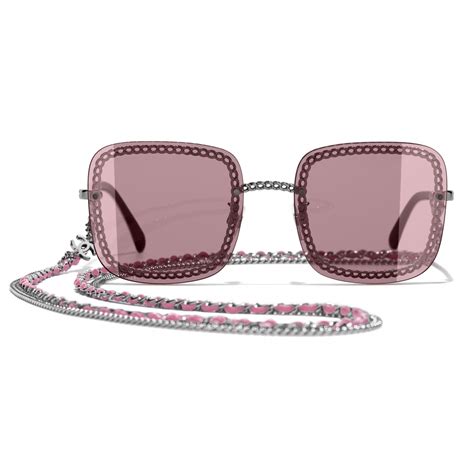 occhiali chanel quadrati rosa|Chanel occhiali.